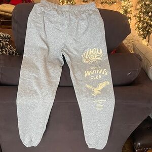 Men’s YoungLA Gray and beige Sweatpants